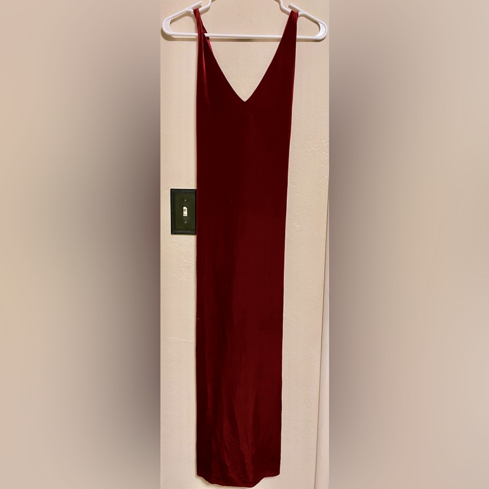Vintage retro Frederick’s of Hollywood velvet red dress size small